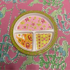 Sugar Booger floral paisley tea party divided kids plastic plate